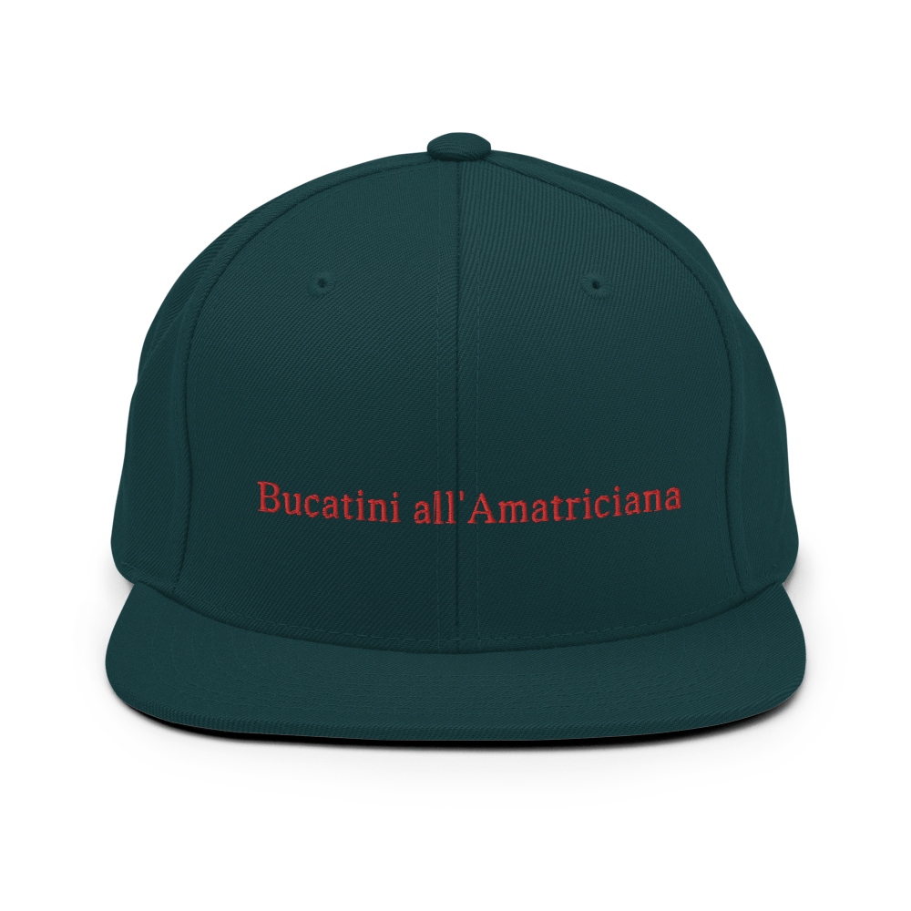 Bucatini all'Amatriciana Snapback Hat - Spruce - - Just Another Cap Store