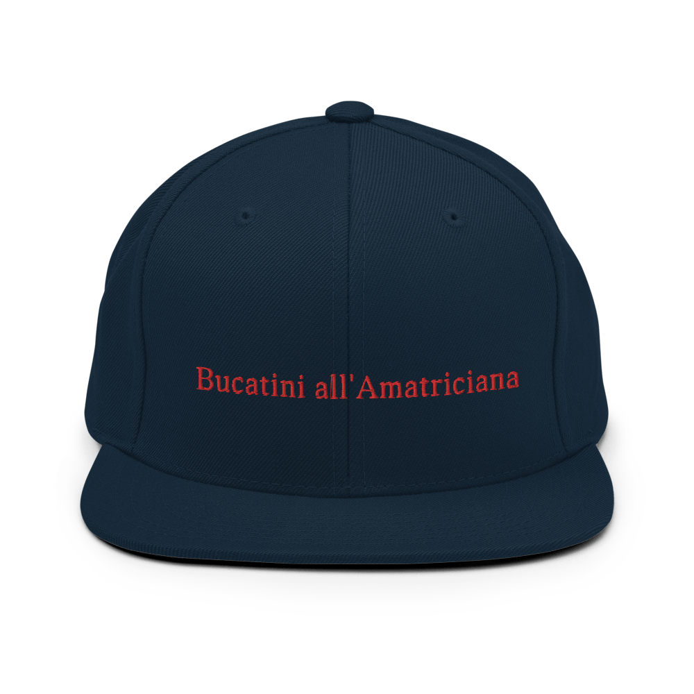 Bucatini all'Amatriciana Snapback Hat - Dark Navy - - Just Another Cap Store