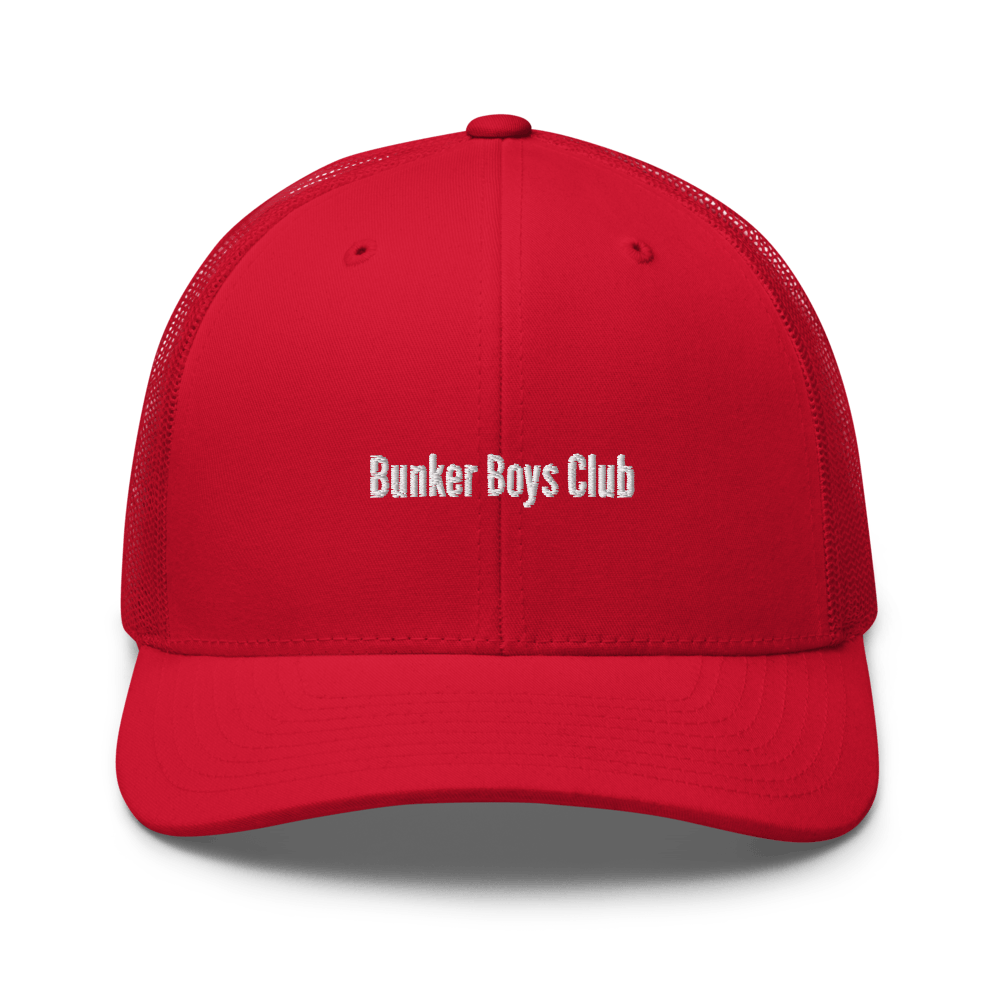 Bunker Boys Club Trucker Cap - Red - - Just Another Cap Store