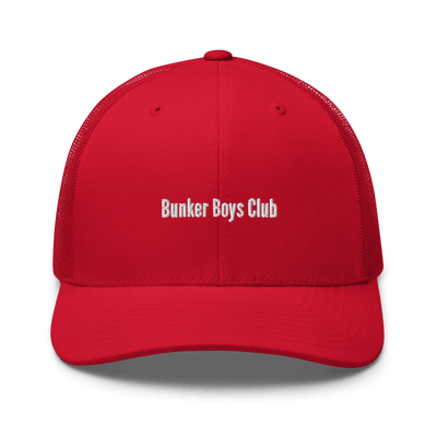 Bunker Boys Club Trucker Cap - Red - - Just Another Cap Store