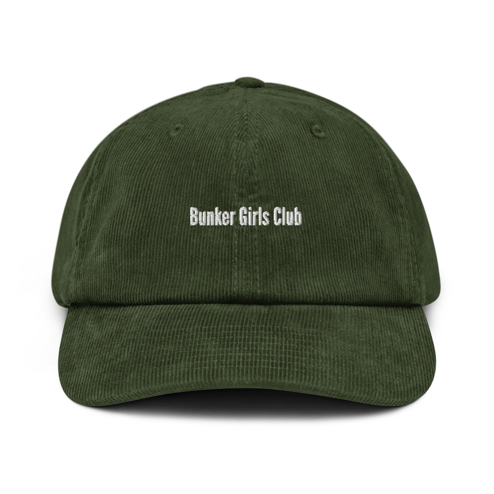 Bunker Girls Club Corduroy hat - Dark Olive - - Just Another Cap Store