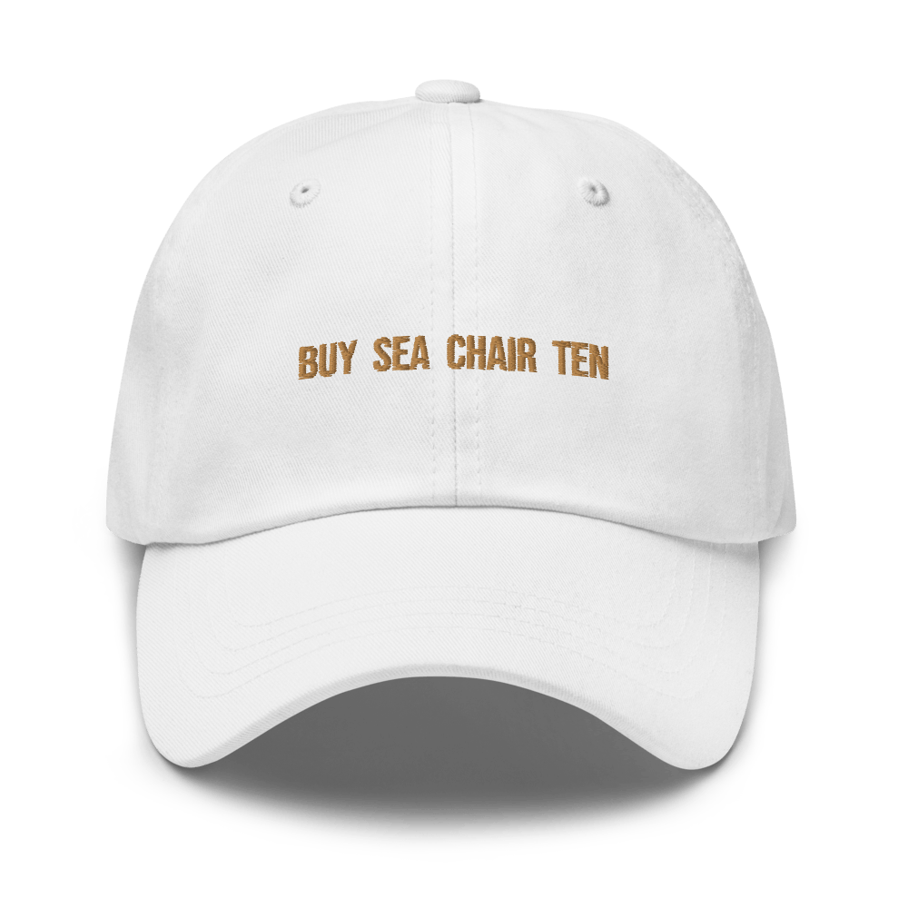 Buy Sea Chair Ten Dad Hat - White - - Just Another Cap Store