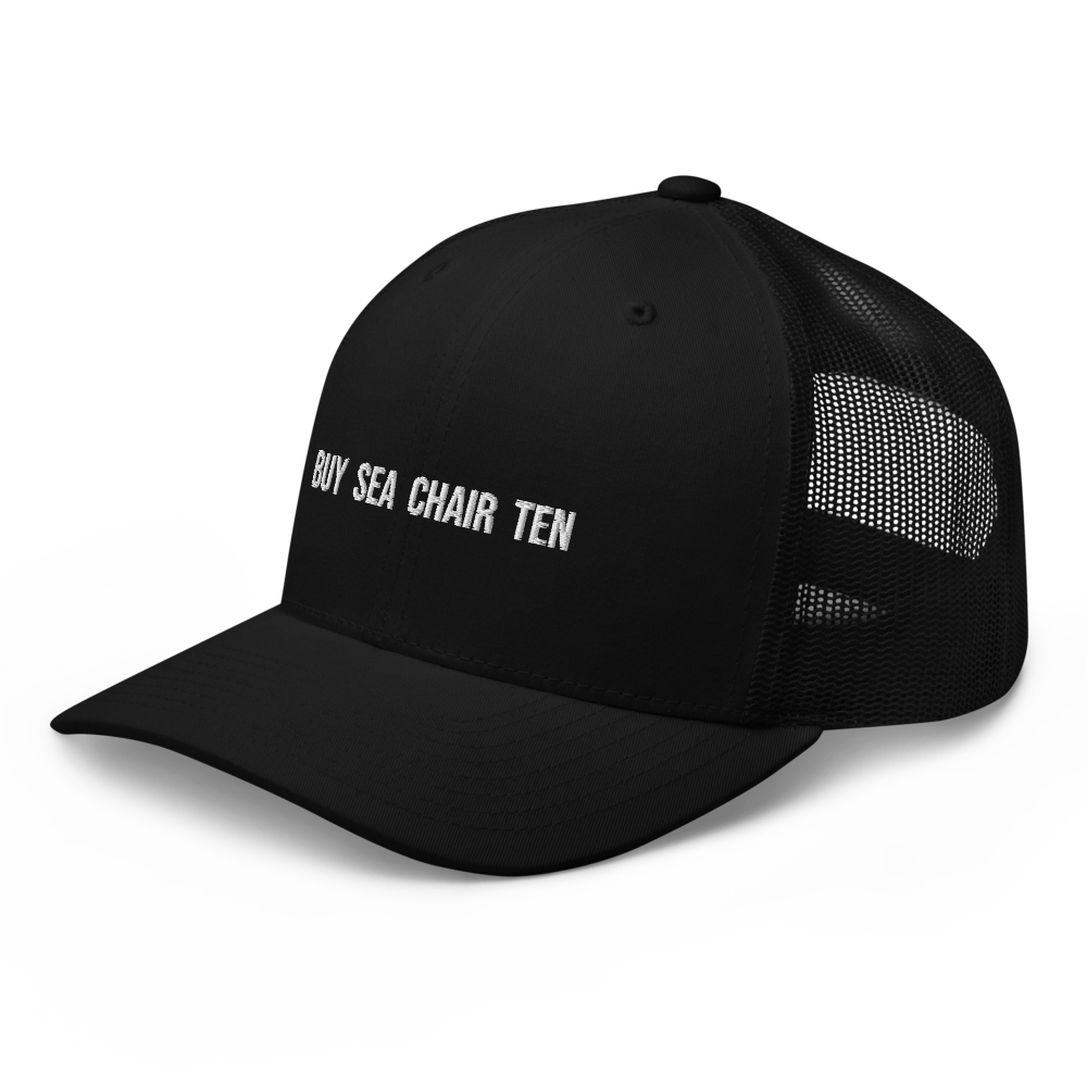 Buy Sea Chair Ten Trucker Cap - Black - - Just Another Cap Store