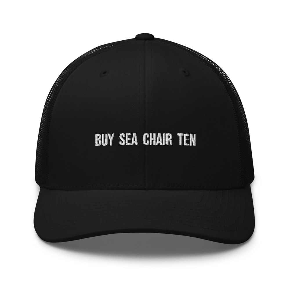 Buy Sea Chair Ten Trucker Cap - Black - OUTLET - Just Another Cap Store