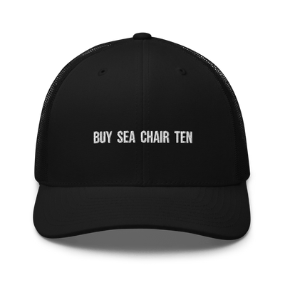 Buy Sea Chair Ten Trucker Cap - Black - OUTLET - Just Another Cap Store