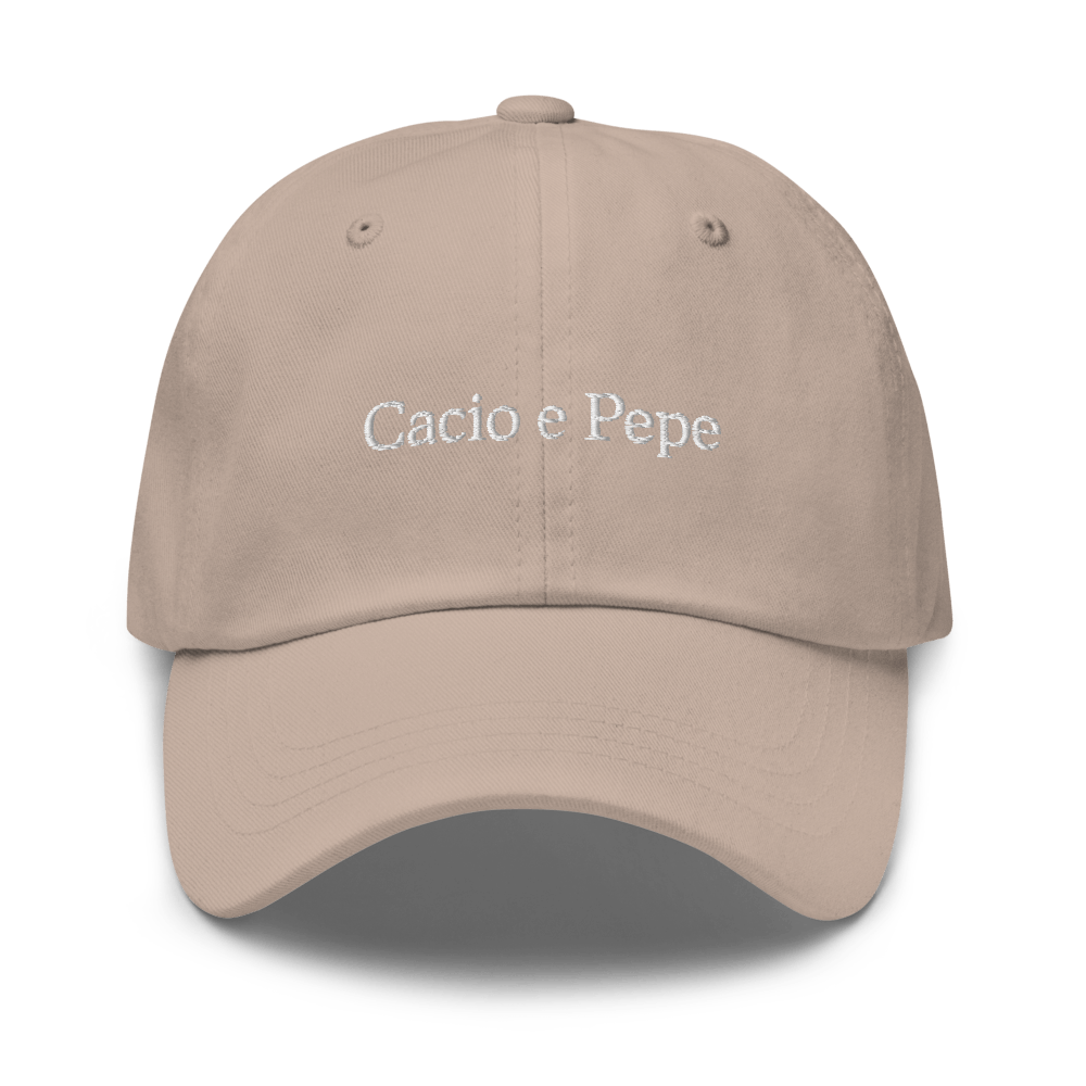 Cacio e Pepe Dad hat - Stone - - Just Another Cap Store