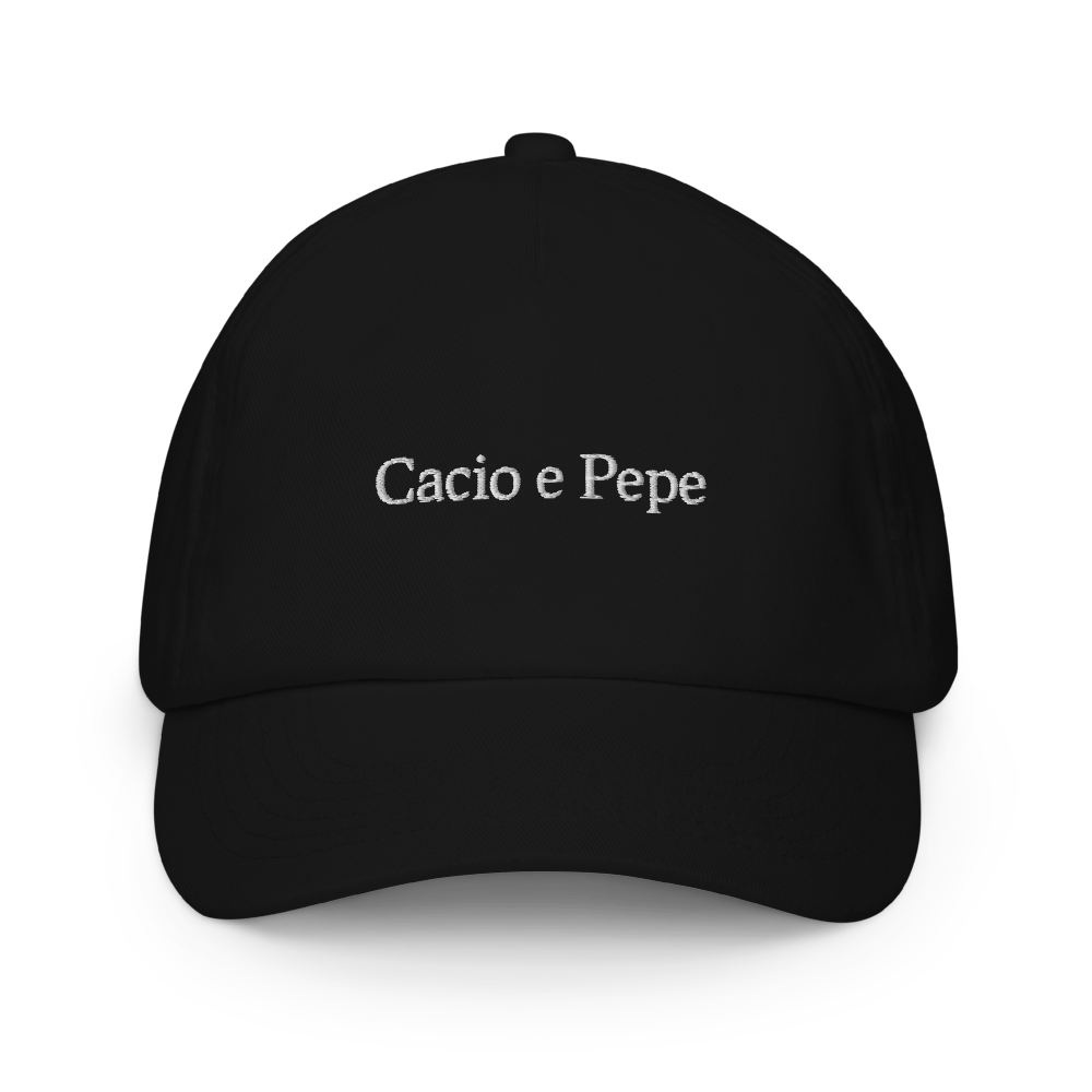 Cacio e Pepe Kids cap - Black - - Just Another Cap Store