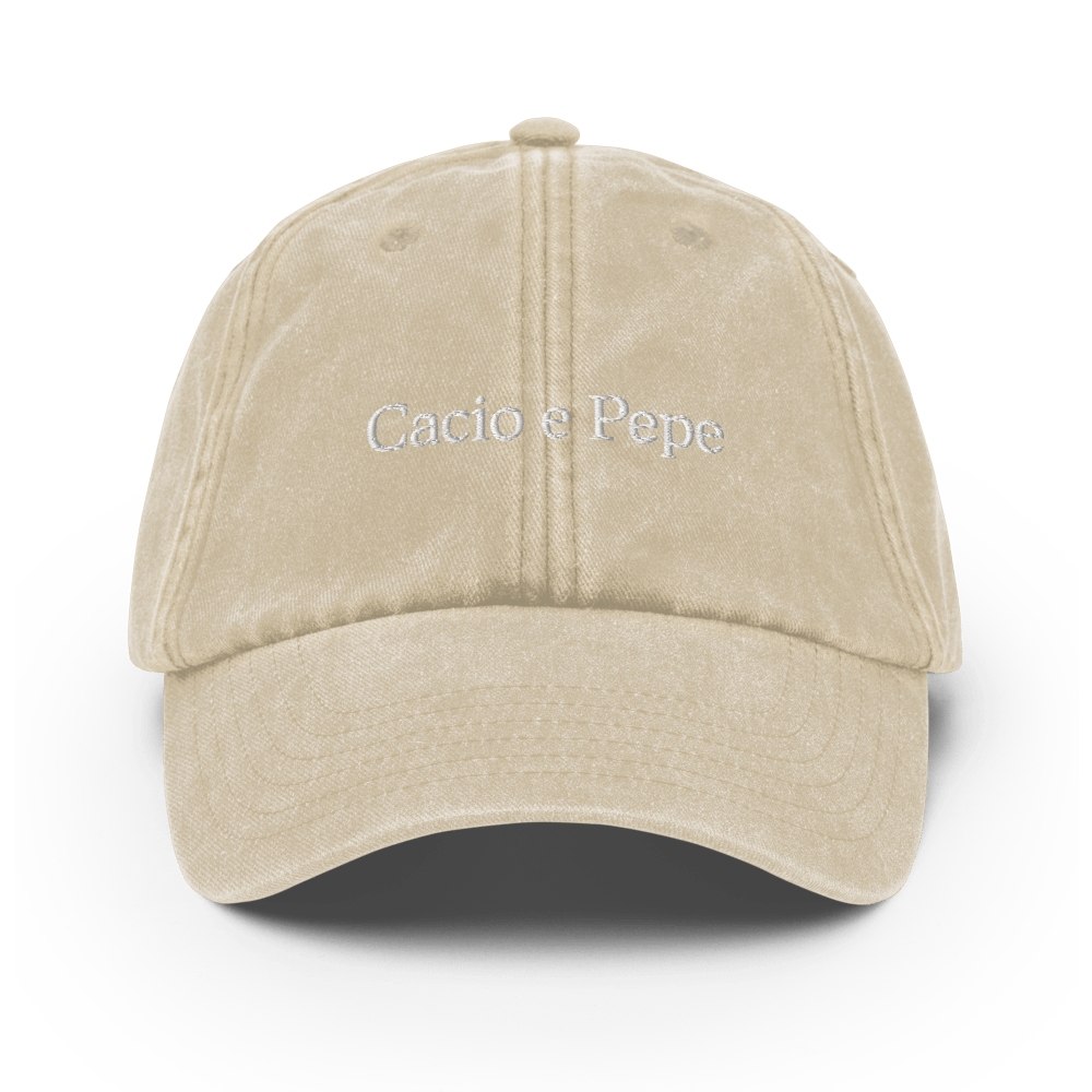 Cacio e Pepe Vintage Hat - Vintage Stone - - Just Another Cap Store