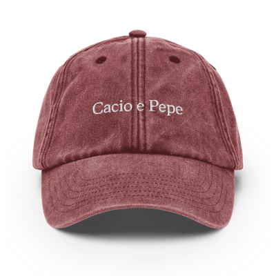 Cacio e Pepe Vintage Hat - Vintage Red - - Just Another Cap Store