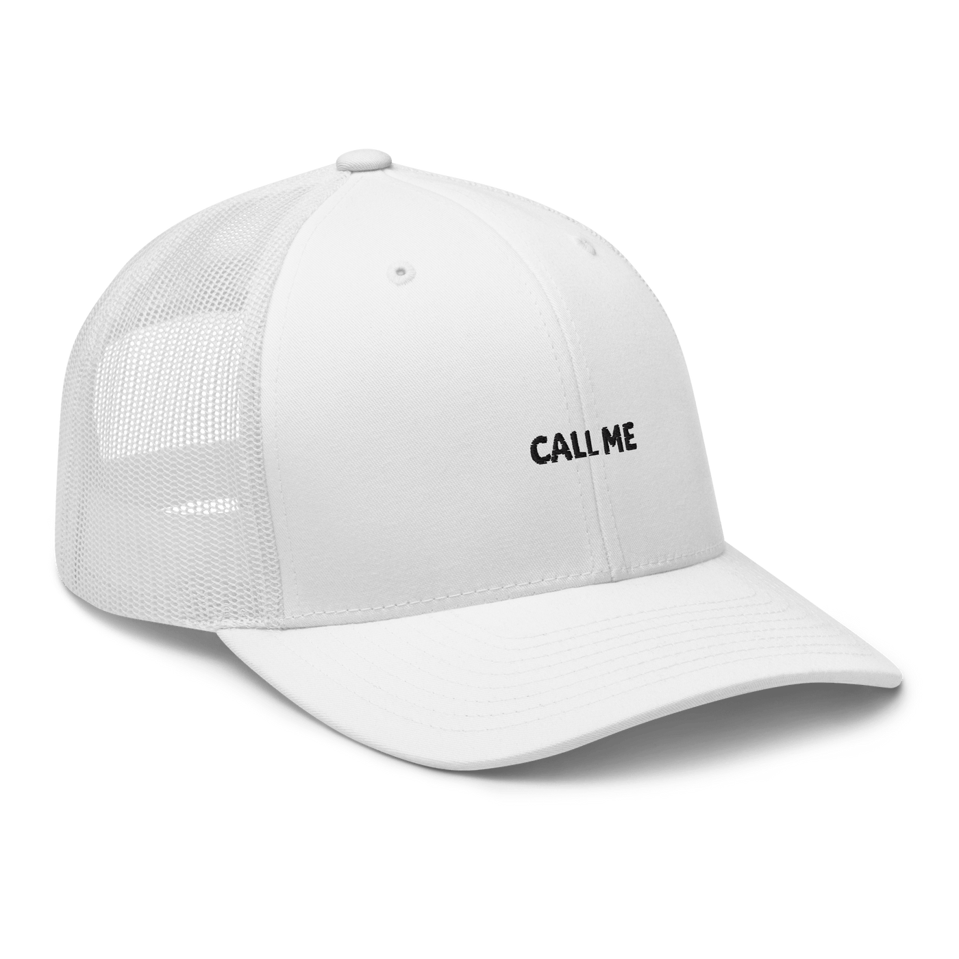 Call Me Trucker Cap - White - - Just Another Cap Store