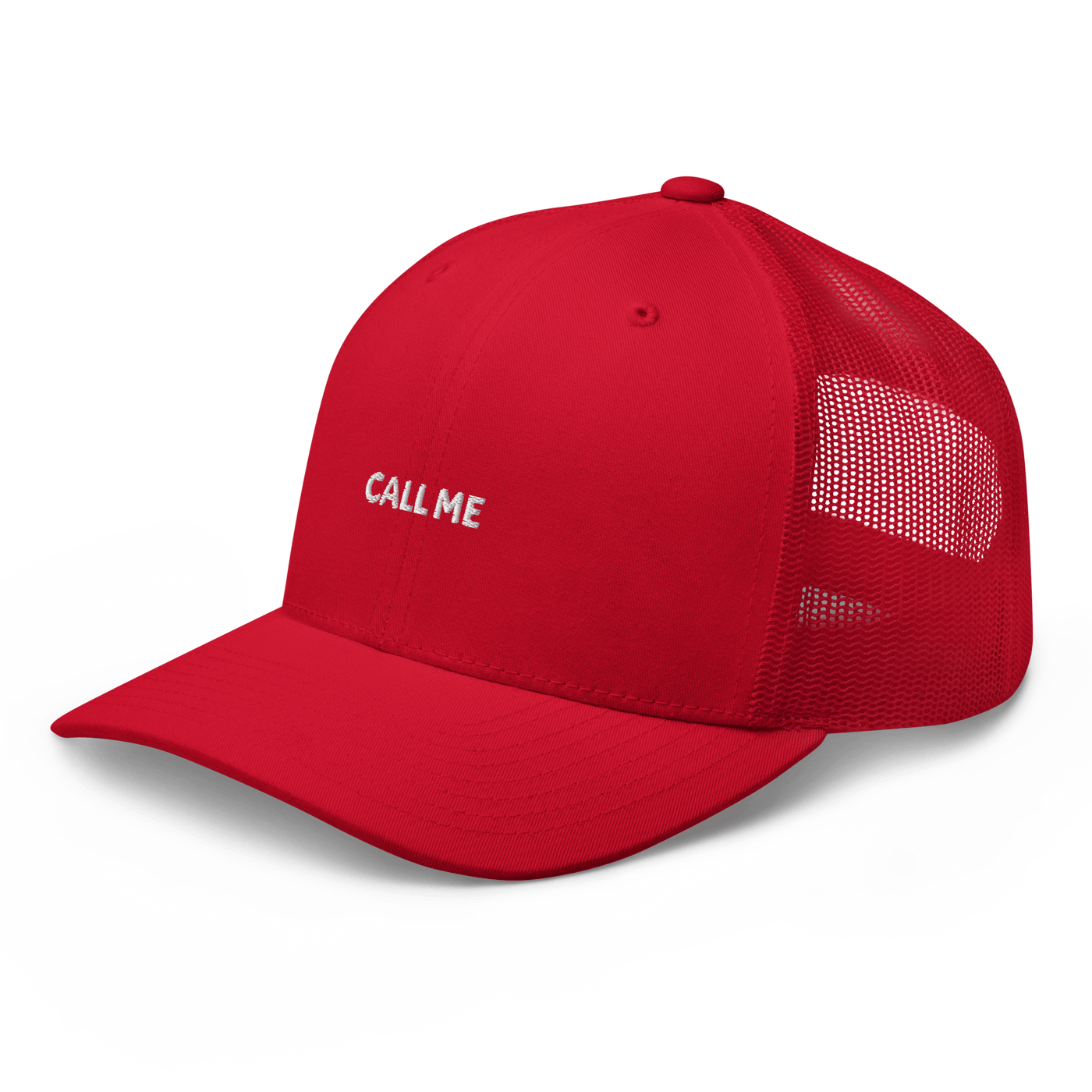 Call Me Trucker Cap - Red - - Just Another Cap Store
