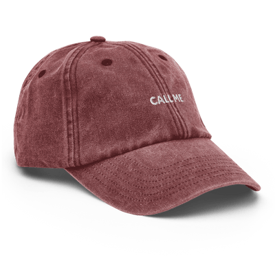 Call Me Vintage Hat - Vintage Red - - Just Another Cap Store