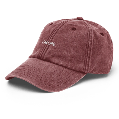 Call Me Vintage Hat - Vintage Red - - Just Another Cap Store