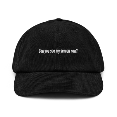 Can you see my screen now? Corduroy hat - Black - - Just Another Cap Store