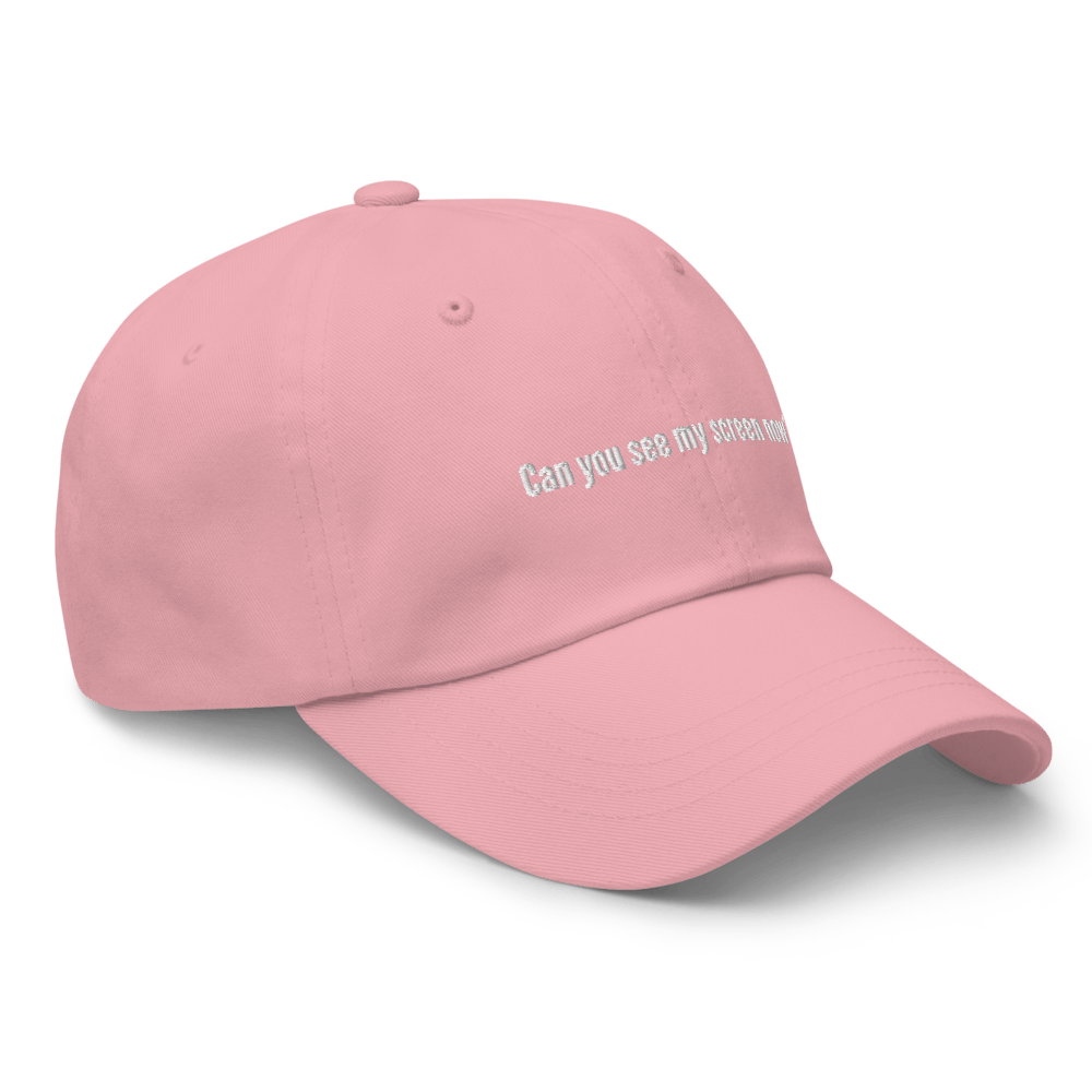 Can You See My Screen Now? Dad hat - Pink - - Just Another Cap Store