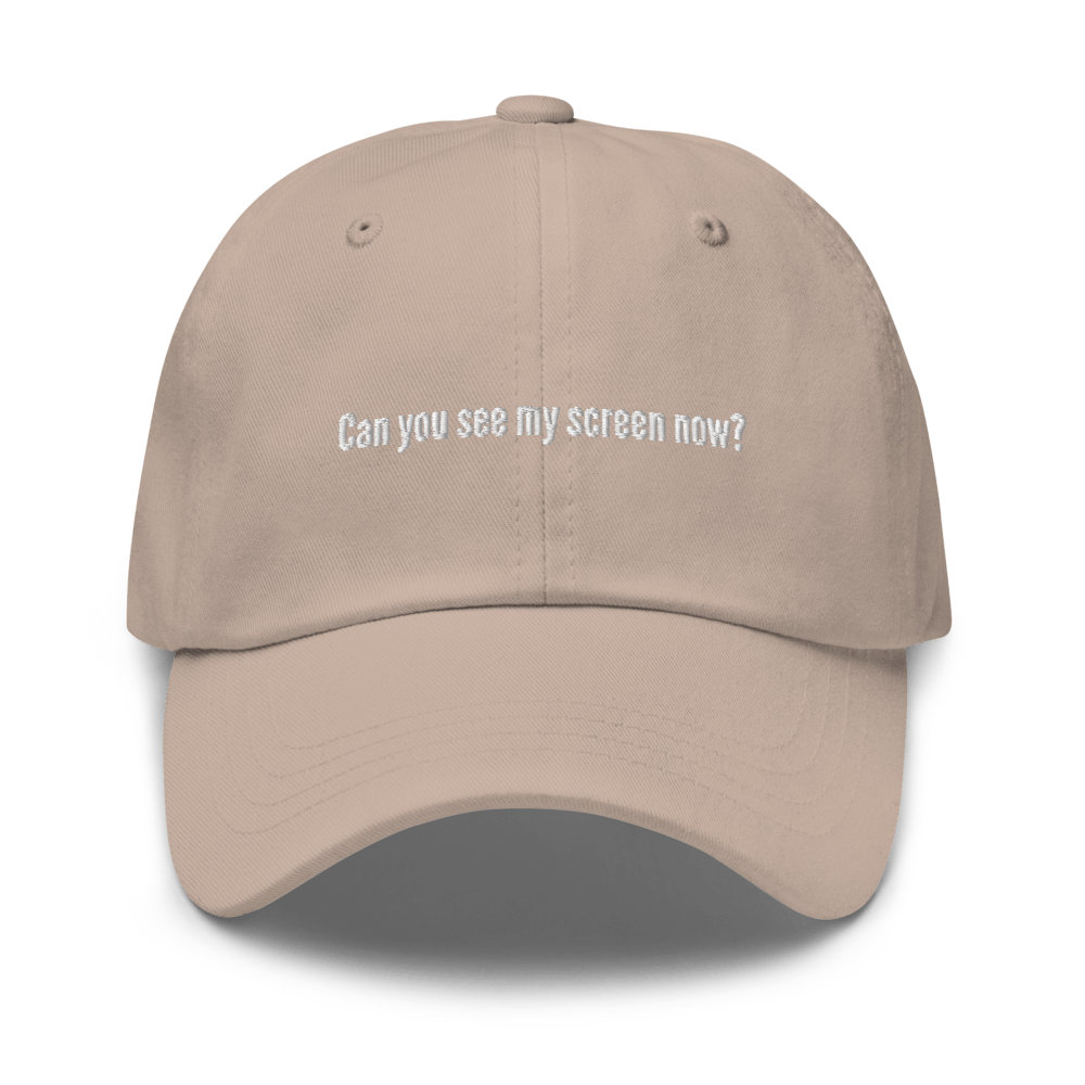 Can You See My Screen Now? Dad hat - Stone - - Just Another Cap Store