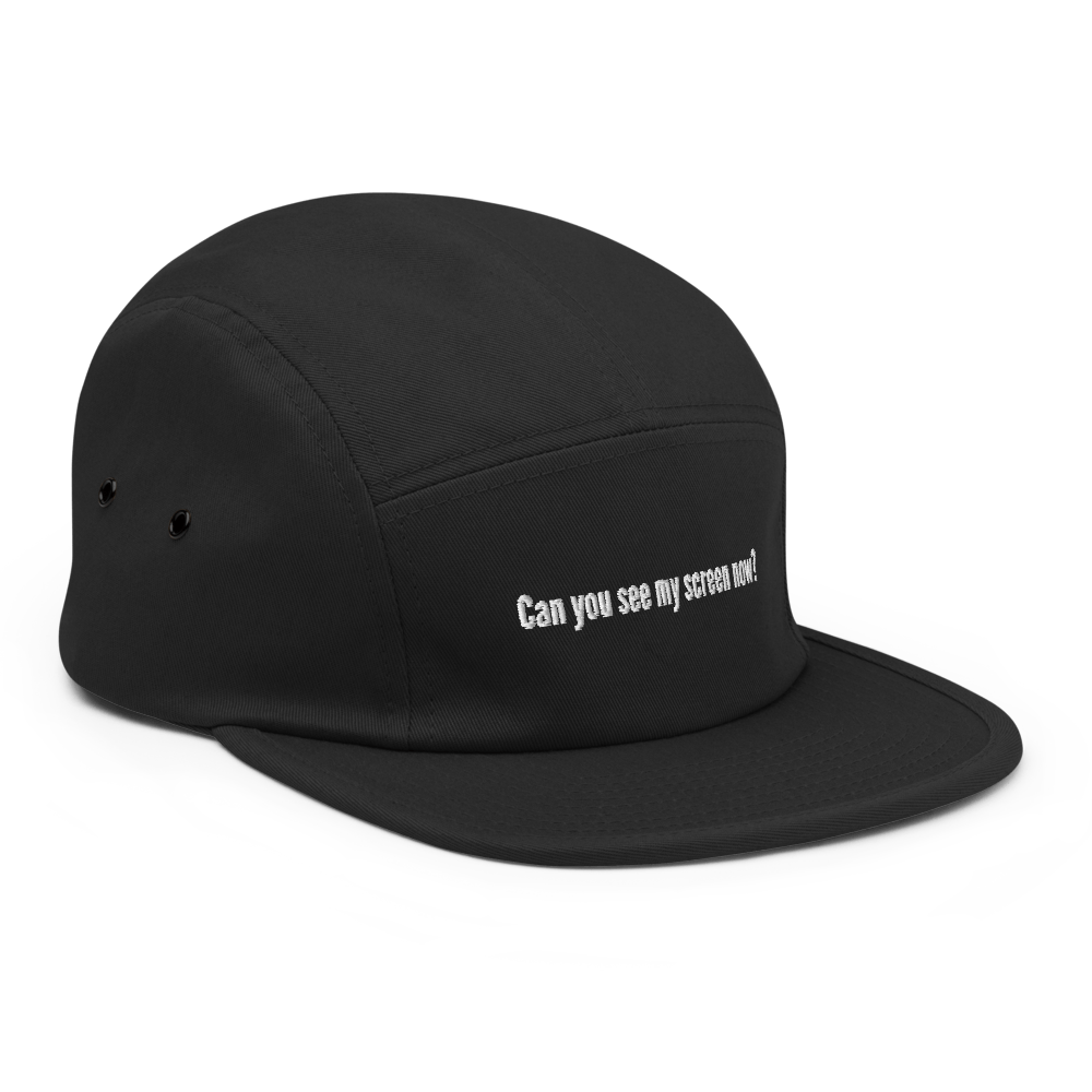 Can you see my screen now? Five Panel Hat - Black - - Just Another Cap Store