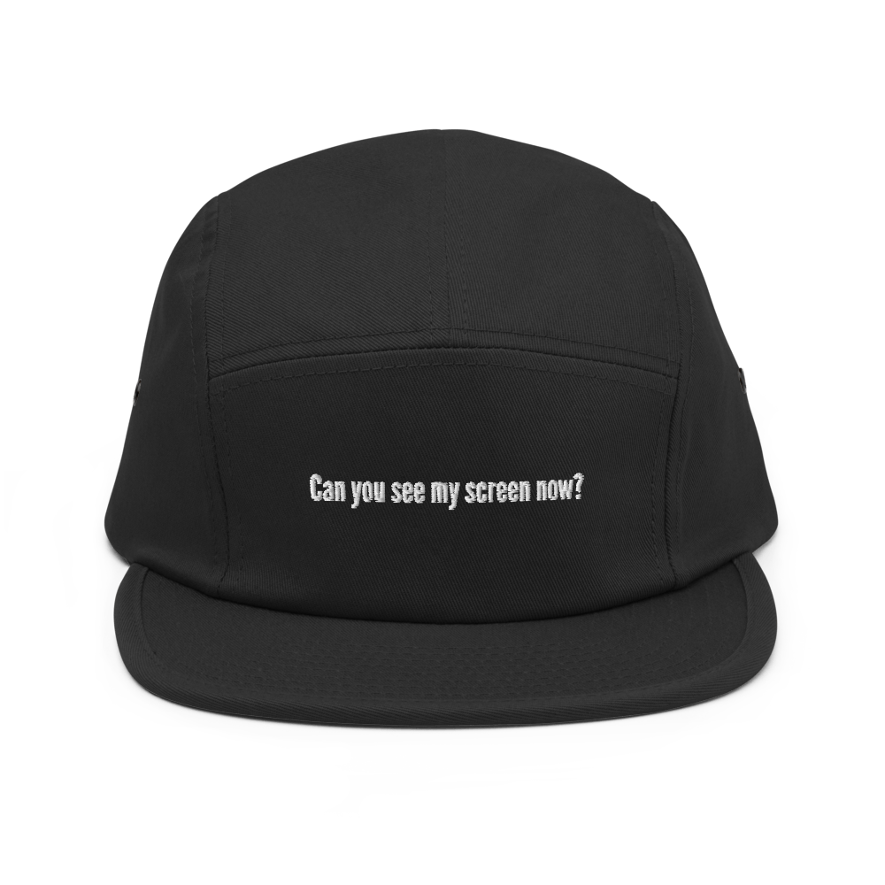 Can you see my screen now? Five Panel Hat - Black - - Just Another Cap Store