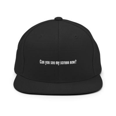 Can you see my screen now? Snapback - Black - - Just Another Cap Store