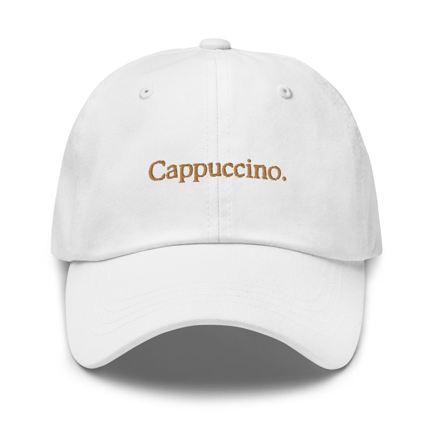 Cappuccino Dad hat - White - - Just Another Cap Store