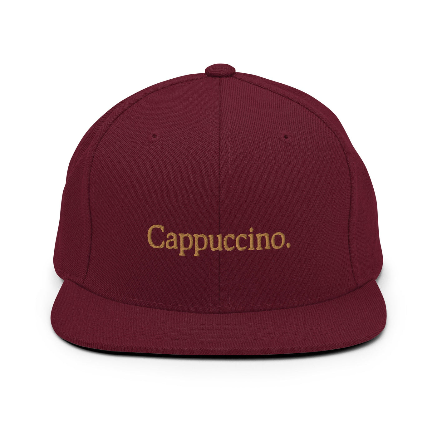 Cappuccino. Snapback Hat - Maroon - - Just Another Cap Store