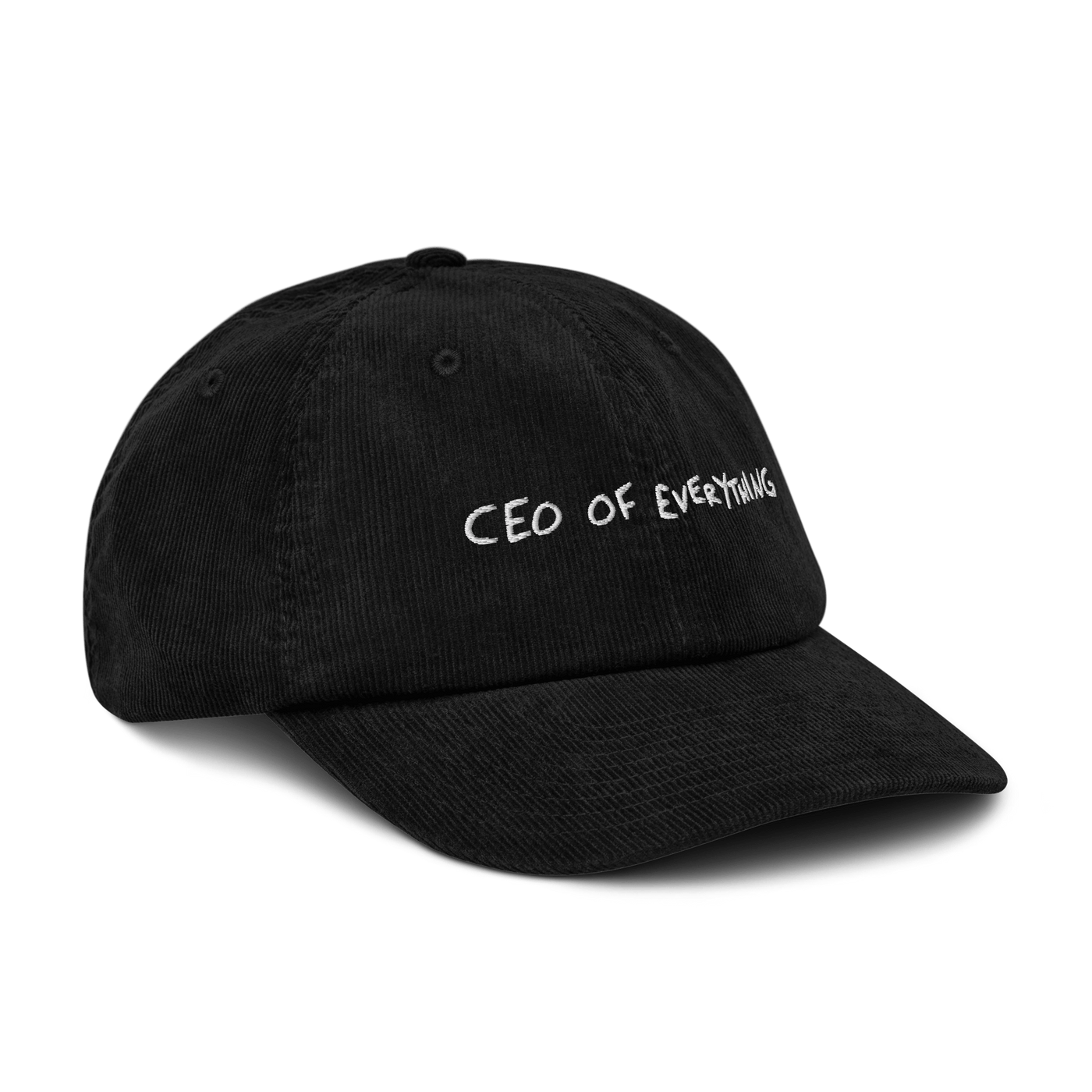 CEO of everything Corduroy hat - Black - - Just Another Cap Store