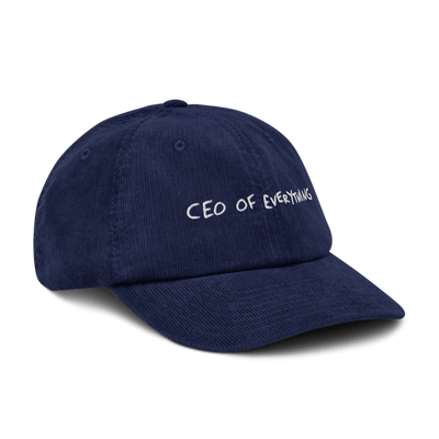 CEO of everything Corduroy hat - Oxford Navy - - Just Another Cap Store