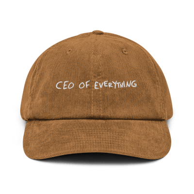 CEO of everything Corduroy hat - Camel - - Just Another Cap Store