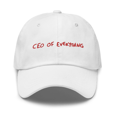 CEO of everything Dad hat - White - - Just Another Cap Store