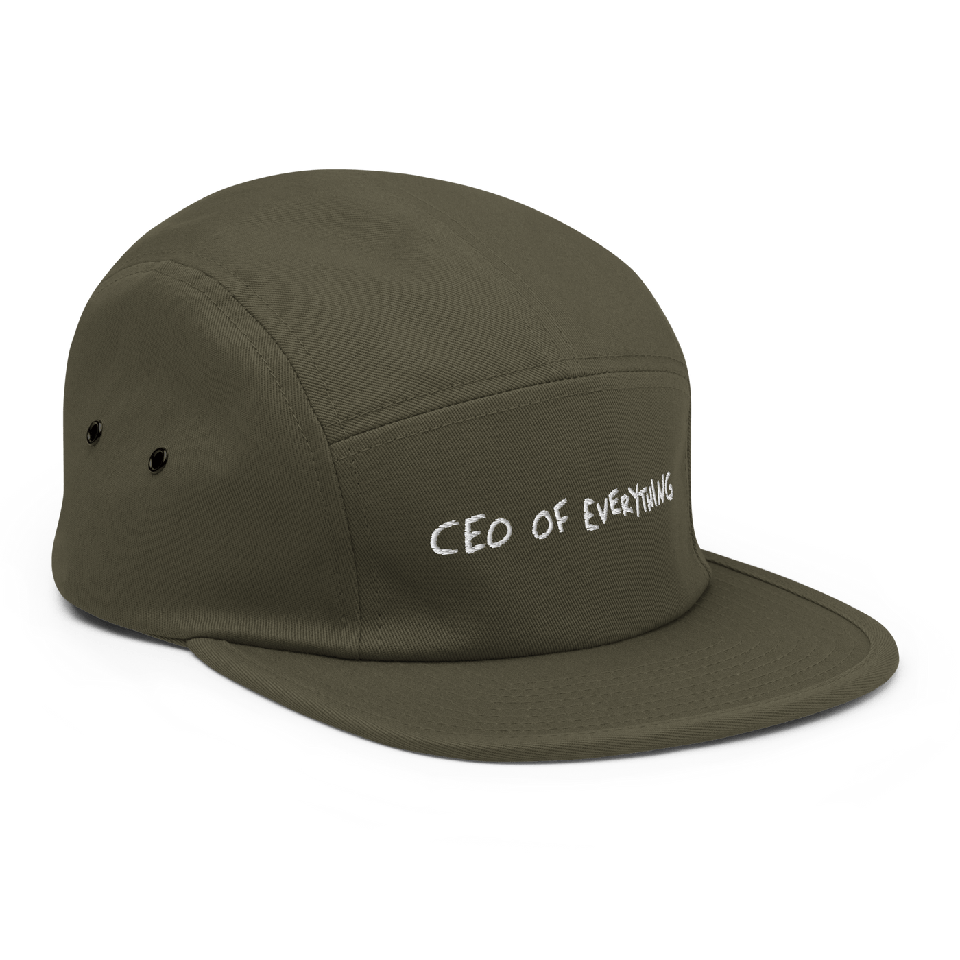 CEO of everything Five Panel Cap - Olive - - Just Another Cap Store