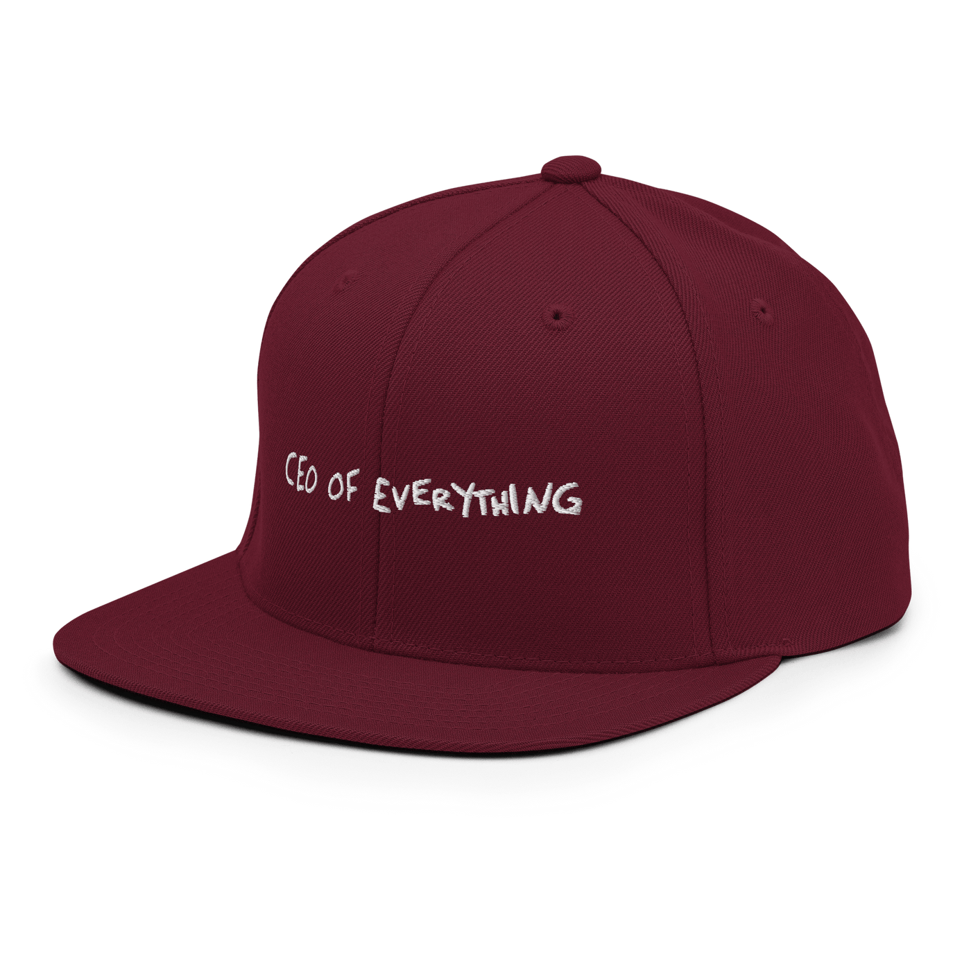 CEO of everything Snapback - Maroon - - Just Another Cap Store