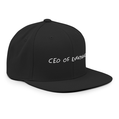CEO of everything Snapback - Black - - Just Another Cap Store