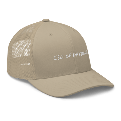 CEO of everything Trucker Cap - Khaki - - Just Another Cap Store