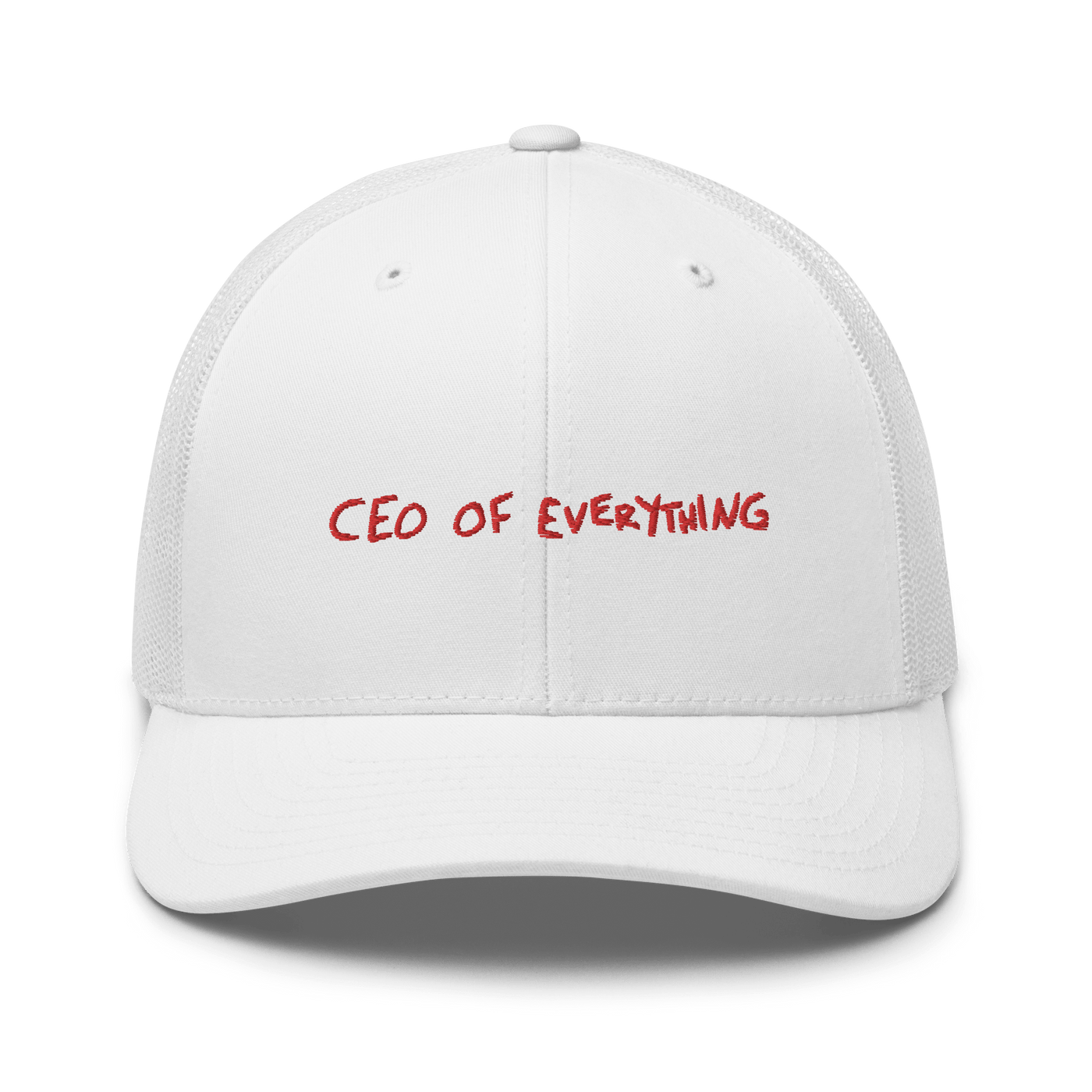 CEO of everything Trucker Cap - White - - Just Another Cap Store