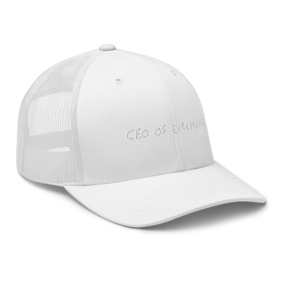 CEO of everything Trucker Cap - White - - Just Another Cap Store