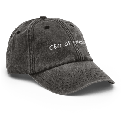 CEO of everything Vintage Hat - Vintage Black - - Just Another Cap Store