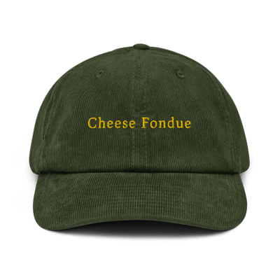 Cheese Fondue Corduroy hat - Dark Olive - - Just Another Cap Store