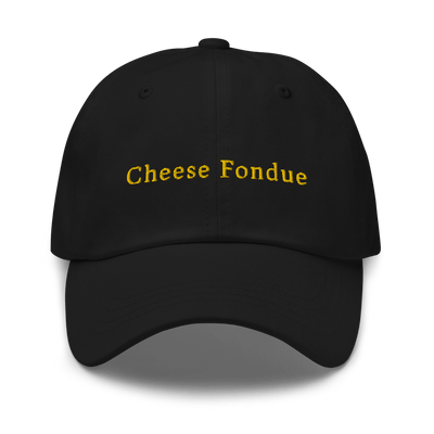 Cheese Fondue Dad hat - Black - - Just Another Cap Store