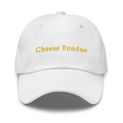 Cheese Fondue Dad hat - White - - Just Another Cap Store