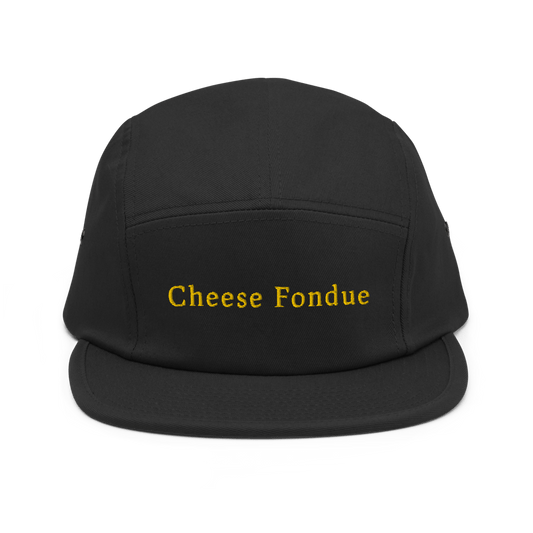 Cheese Fondue Five Panel Hat - Black - - Just Another Cap Store