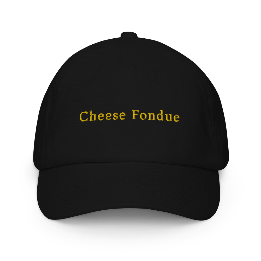 Cheese Fondue Kids cap - Black - - Just Another Cap Store