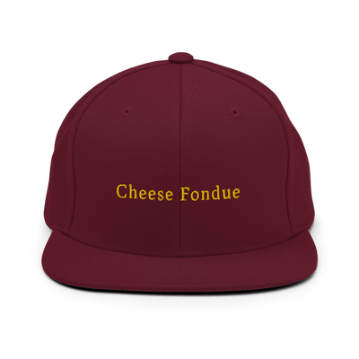 Cheese Fondue Snapback - Maroon - - Just Another Cap Store