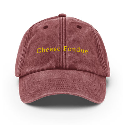 Cheese Fondue Vintage Hat - Vintage Red - - Just Another Cap Store