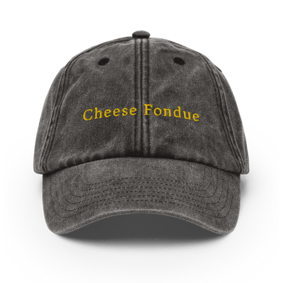 Cheese Fondue Vintage Hat - Vintage Black - - Just Another Cap Store