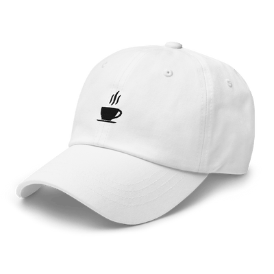 Coffee Cup Dad hat - White - - Just Another Cap Store