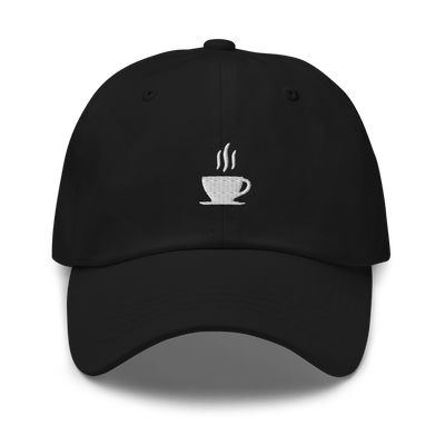 Coffee Cup Dad hat - Black - - Just Another Cap Store
