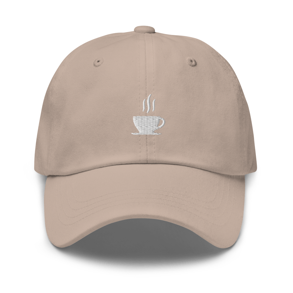 Coffee Cup Dad hat - Stone - - Just Another Cap Store