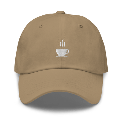 Coffee Cup Dad hat - Khaki - - Just Another Cap Store