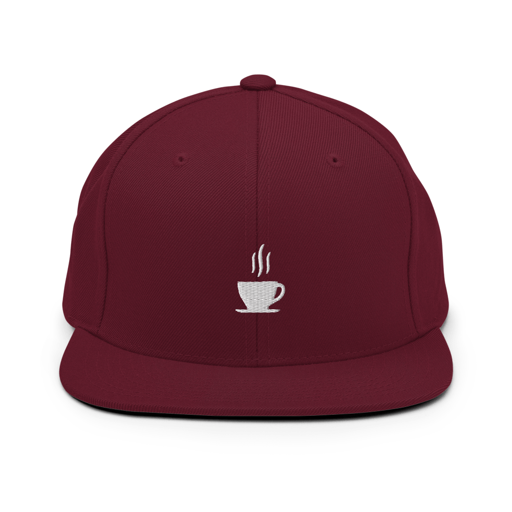 Coffee Cup Snapback - Maroon - - Just Another Cap Store