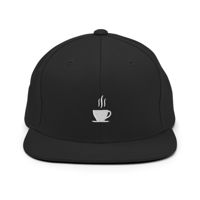Coffee Cup Snapback - Black - - Just Another Cap Store